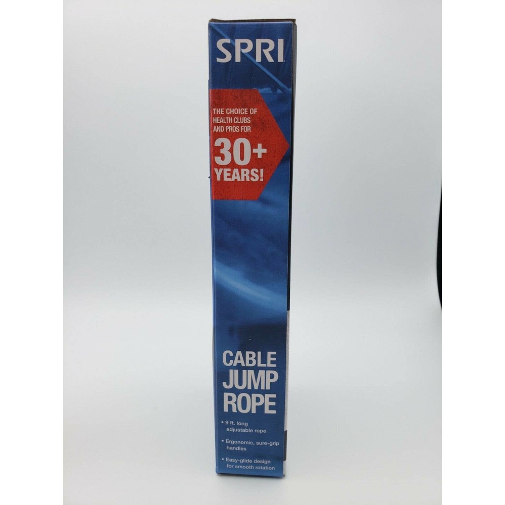 Adjustable Covered Steel Cable Jump Rope, 9ft - Picture 3 of 6